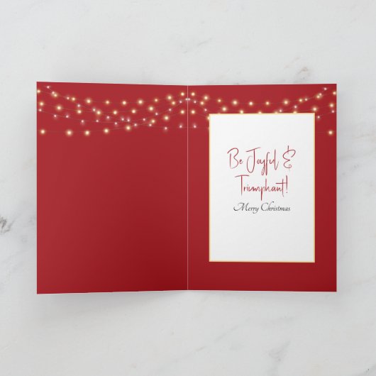 Santa Claus Trump mit Geschenktasche Karte (Innenseite)