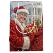 Santa Claus Trump mit Geschenktasche Mittlere Geschenktüte (Vorderseite)