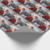 Santa Claus Trump mit MAGA Hat Geschenkpapier (Ecke)