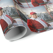 Santa Claus Trump mit MAGA Hat Geschenkpapier (Rolleneckpunkt)