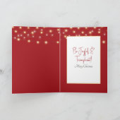 Santa Claus Trump mit rotem Sack Karte (Innenseite)