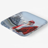 Santa Claus Trump mit rotem Sack Pappteller (Gewinkelt)