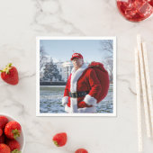 Santa Claus Trump mit rotem Sack Serviette (Beispiel)