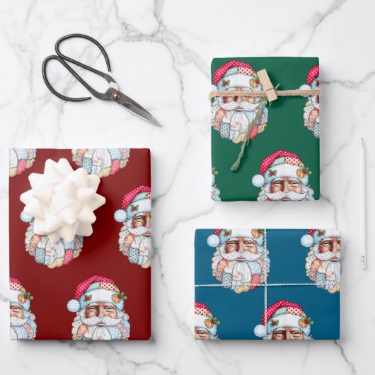 Santa Claus Trump Weihnachten | Trump Santa Hut Geschenkpapier Set (Vorderseite)