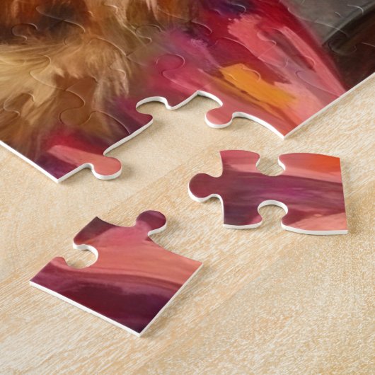 Santa Claus Turkish Angora Cat Christmas Art Puzzle (Seite)