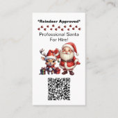Santa Claus Two Side Business Card dank QR Code Visitenkarte (Vorderseite)