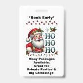 Santa Claus Two Sides Business Card Edit QR Code Ausweis (Rückseite)