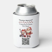 Santa Claus Two Sides Business Card Edit QR Code Dosenkühler (Kanne Vorderseite)