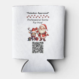 Santa Claus Two Sides Business Card Edit QR Code Dosenkühler