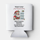 Santa Claus Two Sides Business Card Edit QR Code Dosenkühler (Rückseite)