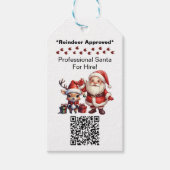 Santa Claus Two Sides Business Card Edit QR Code Geschenkanhänger (Vorderseite)