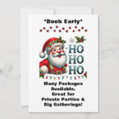 Santa Claus Two Sides Business Card QR Code Einladung (Rückseite)