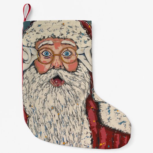 Santa Claus überrascht Kleiner Weihnachtsstrumpf (Vorderseite)