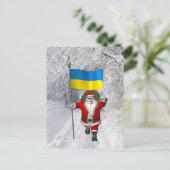 Santa Claus Ukraine Feiertagspostkarte (Stehend Vorderseite)