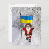 Santa Claus Ukraine Feiertagspostkarte (Vorne/Hinten)