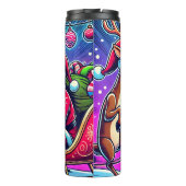 Santa Claus und Angry Rentier Thermosbecher (Rückseite)