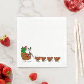 Santa Claus und Chickens Napkin Serviette (Beispiel)