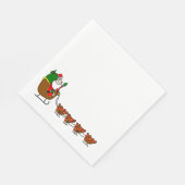 Santa Claus und Chickens Napkin Serviette (Ecke)