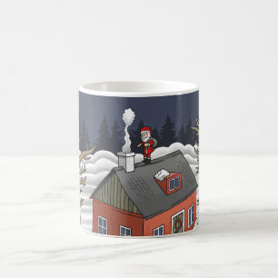 Santa Claus und das kleine rote Haus Kaffeetasse