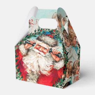 Santa Claus und Kinder Frohe Weihnachten Geschenkschachtel