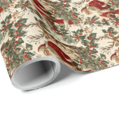 Santa Claus und Rudolf Holiday Cheer Geschenkpapier (Rolleneckpunkt)