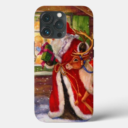 Santa Claus und Rudolph Case-Mate iPhone Hülle (Rückseite)