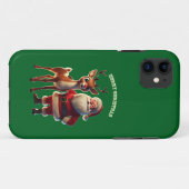 Santa Claus und Rudolph der Rotnasen-Rentier URM Case-Mate iPhone Hülle (Rückseite (Horizontal))