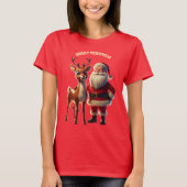 Santa Claus und Rudolph der Rotnasen-Rentier URM T-Shirt (Vorderseite)