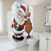 SANTA CLAUS UND RUDOLPH DUSCHVORHANG (Beispiel)