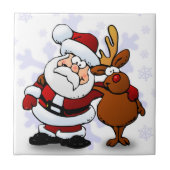 SANTA CLAUS UND RUDOLPH FLIESE (Vorderseite)