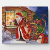 Santa Claus und Rudolph Fotoplatte (Vorderseite)