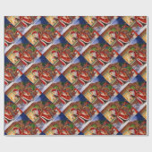 Santa Claus und Rudolph Geschenkpapier (Flach)