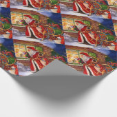 Santa Claus und Rudolph Geschenkpapier (Ecke)