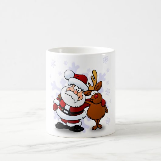 SANTA CLAUS UND RUDOLPH KAFFEETASSE (Mittel)