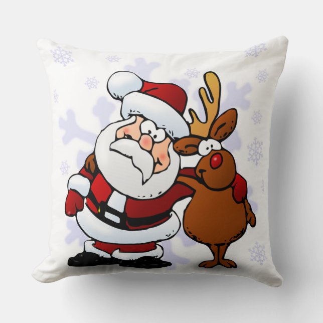 SANTA CLAUS UND RUDOLPH KISSEN (Vorderseite)