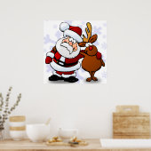 SANTA CLAUS UND RUDOLPH POSTER (Küche)