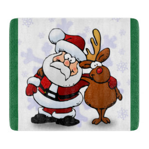 SANTA CLAUS UND RUDOLPH SCHNEIDEBRETT
