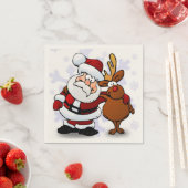 SANTA CLAUS UND RUDOLPH SERVIETTE (Beispiel)