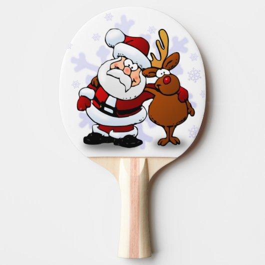 SANTA CLAUS UND RUDOLPH TISCHTENNIS SCHLÄGER (Vorderseite)