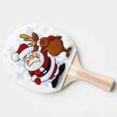 SANTA CLAUS UND RUDOLPH TISCHTENNIS SCHLÄGER (Seitenansicht)