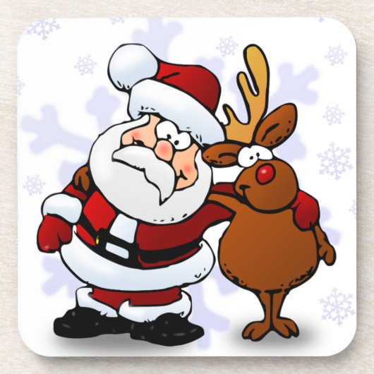 SANTA CLAUS UND RUDOLPH UNTERSETZER (Vorderseite)