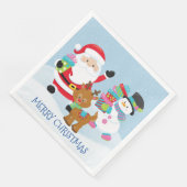 Santa Claus und seine Freunde Papier Napkins Serviette (Ecke)
