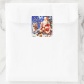 Santa Claus und seine Freunde Square Sticker (Tasche)