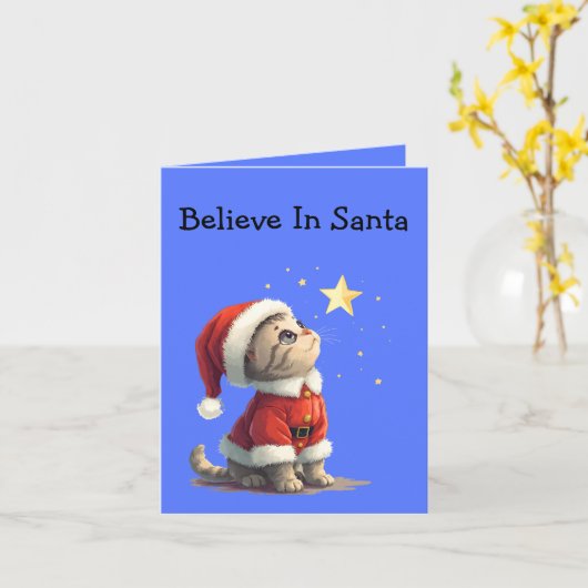 Santa Claus verkleidet als Weihnachtsmann Karte (Gelbe Blume)