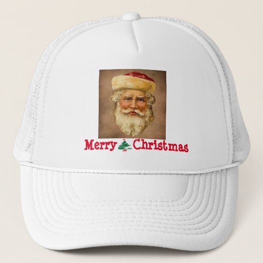 Santa Claus Vintag Hat Truckerkappe (Vorderseite)