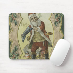 Santa Claus Vintag Illustration Mousepad