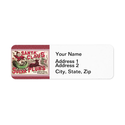 Santa Claus Vintag Illustration Sleigh (Vorne)