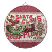 Santa Claus Vintag Illustration Sleigh Dartscheibe (vorne)