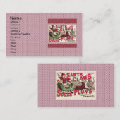 Santa Claus Vintag Illustration Sleigh Visitenkarte (Vorne/Hinten)