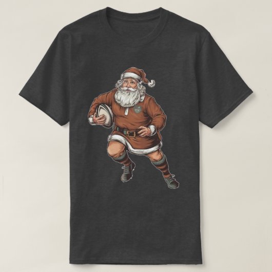 Santa Claus Vintag Ragby T-Shirt (Design vorne)